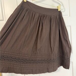 LOFT Chocolate A-Line Skirt